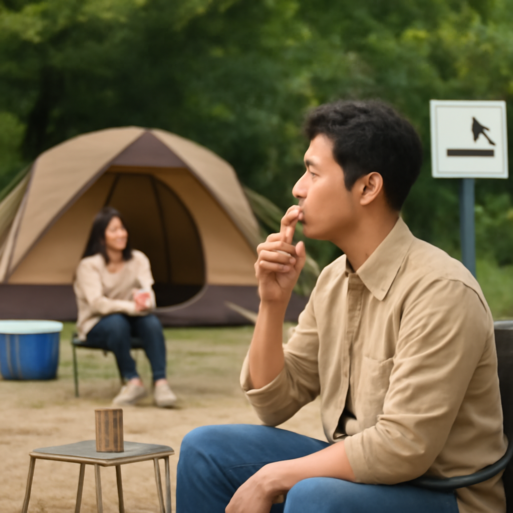 캠핑장흡연 대표 이미지